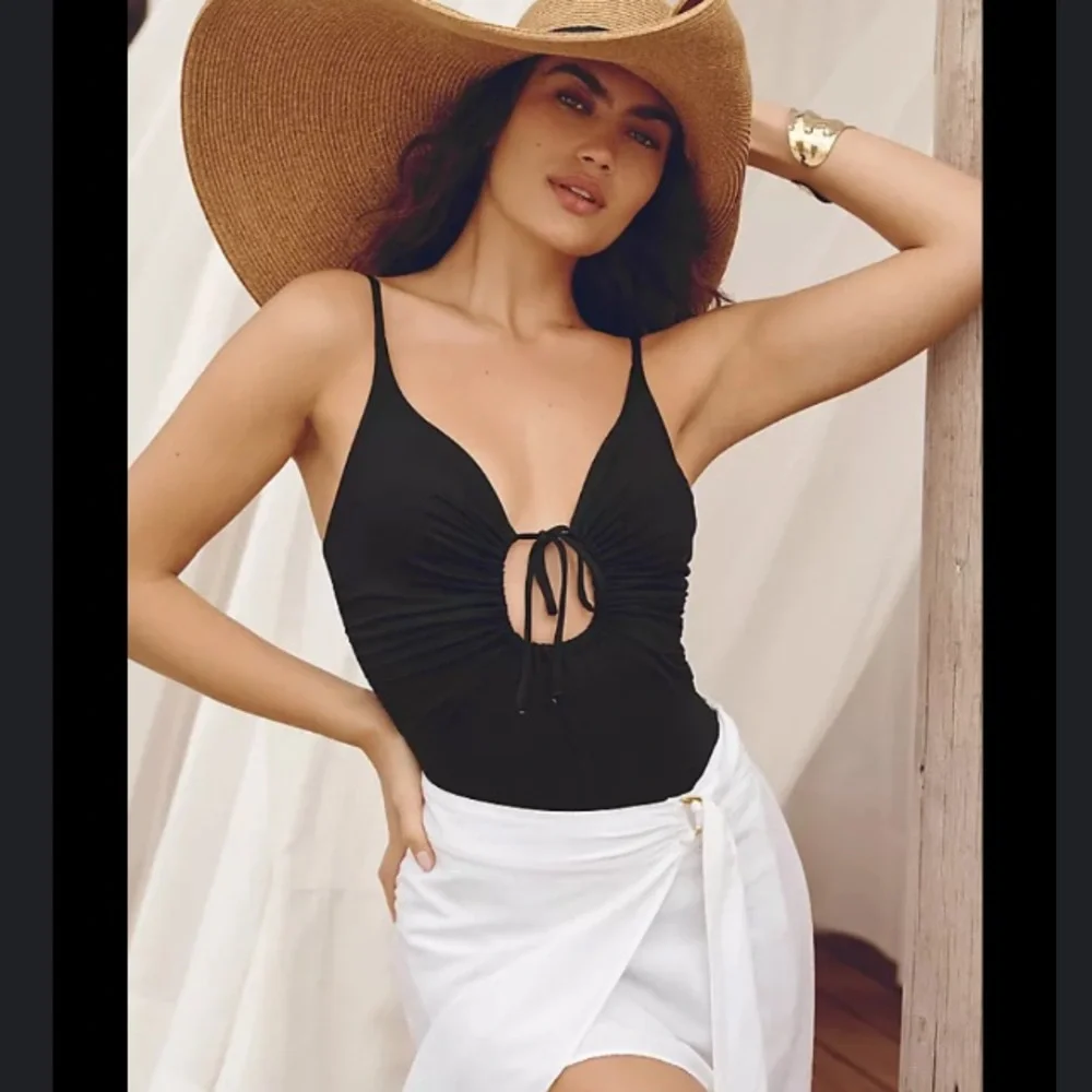 LSPACE Piper Classic One-Piece Swimsuit Tie Keyhole Black Size XS - Picture 7 of 15